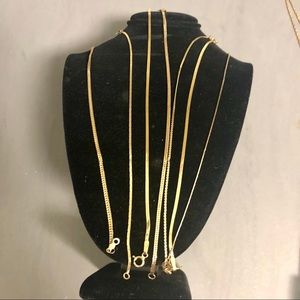 Seven Razor Thin Gold Bracelets